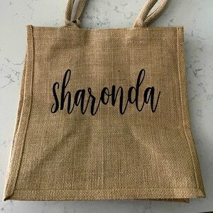 Customized Burlap Tote Bag